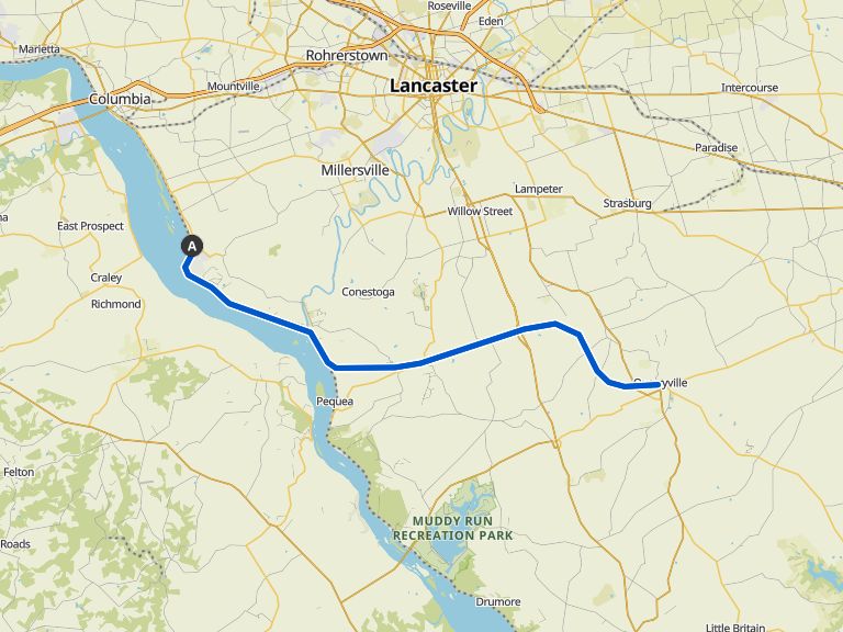 MTB/Gravel Loop (out and back) Enola Low Grade Trail to Quarryville